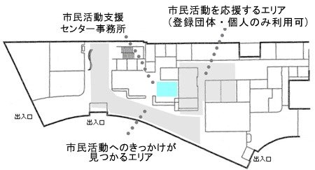 ルルサス防府2階 防府市地域協働支援センター内